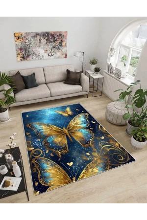 Dijidekor Işıltı Koleksiyonu Model267 Süngerli Dijital Baskılı Saçaksız Mutfak Halısı Yolluk