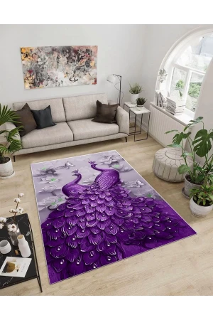 Dijidekor Işıltı Koleksiyonu Model268 Süngerli Dijital Baskılı Saçaksız Mutfak Halısı Yolluk