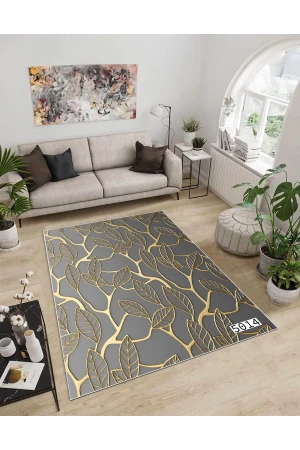 Dijidekor Işıltı Koleksiyonu Model27 Süngerli Dijital Baskılı Saçaksız Mutfak Halısı Yolluk