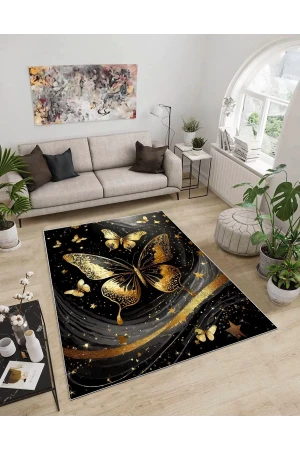 Dijidekor Işıltı Koleksiyonu Model272 Süngerli Dijital Baskılı Saçaksız Mutfak Halısı Yolluk