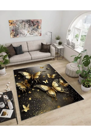 Dijidekor Işıltı Koleksiyonu Model275 Süngerli Dijital Baskılı Saçaksız Mutfak Halısı Yolluk