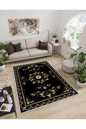 Dijidekor Işıltı Koleksiyonu Model277 Süngerli Dijital Baskılı Saçaksız Mutfak Halısı Yolluk