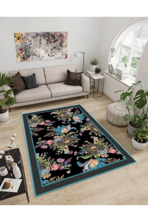 Dijidekor Işıltı Koleksiyonu Model278 Süngerli Dijital Baskılı Saçaksız Mutfak Halısı Yolluk