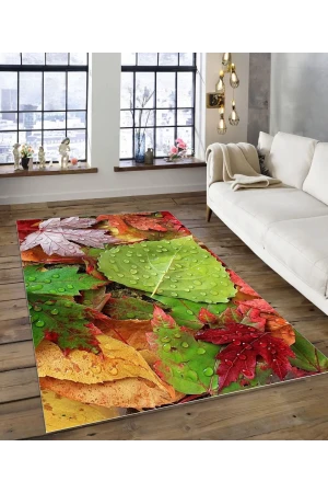 Dijidekor Işıltı Koleksiyonu Model279 Süngerli Dijital Baskılı Saçaksız Mutfak Halısı Yolluk