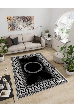 Dijidekor Işıltı Koleksiyonu Model28 Süngerli Dijital Baskılı Saçaksız Mutfak Halısı Yolluk