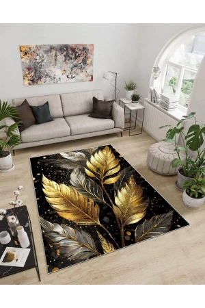 Dijidekor Işıltı Koleksiyonu Model280 Süngerli Dijital Baskılı Saçaksız Mutfak Halısı Yolluk