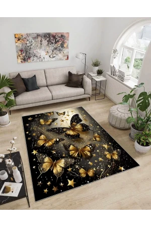 Dijidekor Işıltı Koleksiyonu Model281 Süngerli Dijital Baskılı Saçaksız Mutfak Halısı Yolluk