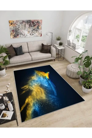 Dijidekor Işıltı Koleksiyonu Model284 Süngerli Dijital Baskılı Saçaksız Mutfak Halısı Yolluk