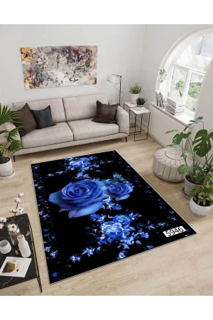 Dijidekor Işıltı Koleksiyonu Model3 Süngerli Dijital Baskılı Saçaksız Mutfak Halısı Yolluk