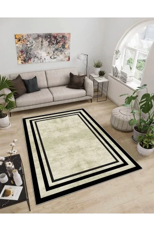 Dijidekor Işıltı Koleksiyonu Model31 Süngerli Dijital Baskılı Saçaksız Mutfak Halısı Yolluk