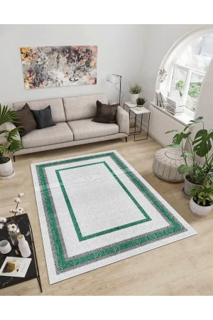 Dijidekor Işıltı Koleksiyonu Model34 Süngerli Dijital Baskılı Saçaksız Mutfak Halısı Yolluk