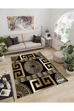 Dijidekor Işıltı Koleksiyonu Model35 Süngerli Dijital Baskılı Saçaksız Mutfak Halısı Yolluk