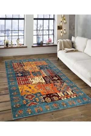 Dijidekor Işıltı Koleksiyonu Model38 Süngerli Dijital Baskılı Saçaksız Mutfak Halısı Yolluk