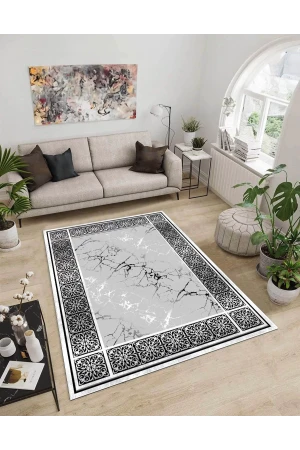 Dijidekor Işıltı Koleksiyonu Model39 Süngerli Dijital Baskılı Saçaksız Mutfak Halısı Yolluk