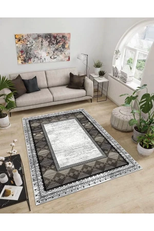 Dijidekor Işıltı Koleksiyonu Model40 Süngerli Dijital Baskılı Saçaksız Mutfak Halısı Yolluk