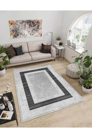 Dijidekor Işıltı Koleksiyonu Model41 Süngerli Dijital Baskılı Saçaksız Mutfak Halısı Yolluk