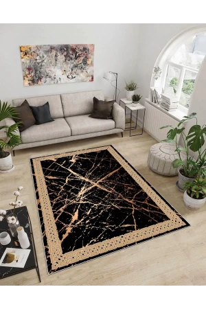 Dijidekor Işıltı Koleksiyonu Model42 Süngerli Dijital Baskılı Saçaksız Mutfak Halısı Yolluk