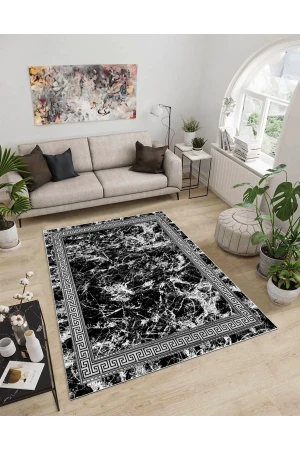 Dijidekor Işıltı Koleksiyonu Model43 Süngerli Dijital Baskılı Saçaksız Mutfak Halısı Yolluk