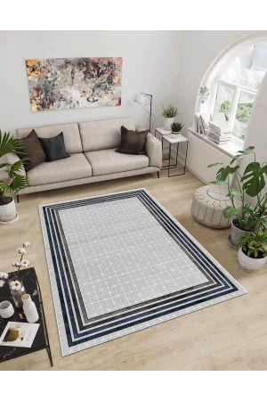 Dijidekor Işıltı Koleksiyonu Model44 Süngerli Dijital Baskılı Saçaksız Mutfak Halısı Yolluk