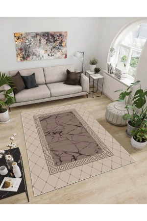 Dijidekor Işıltı Koleksiyonu Model50 Süngerli Dijital Baskılı Saçaksız Mutfak Halısı Yolluk