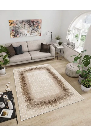 Dijidekor Işıltı Koleksiyonu Model54 Süngerli Dijital Baskılı Saçaksız Mutfak Halısı Yolluk