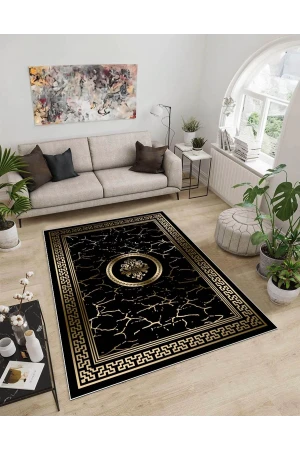 Dijidekor Işıltı Koleksiyonu Model55 Süngerli Dijital Baskılı Saçaksız Mutfak Halısı Yolluk