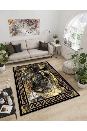 Dijidekor Işıltı Koleksiyonu Model56 Süngerli Dijital Baskılı Saçaksız Mutfak Halısı Yolluk