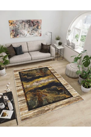 Dijidekor Işıltı Koleksiyonu Model59 Süngerli Dijital Baskılı Saçaksız Mutfak Halısı Yolluk