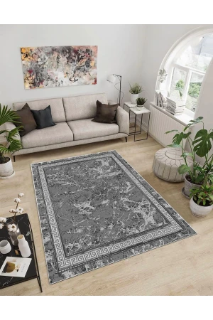 Dijidekor Işıltı Koleksiyonu Model61 Süngerli Dijital Baskılı Saçaksız Mutfak Halısı Yolluk