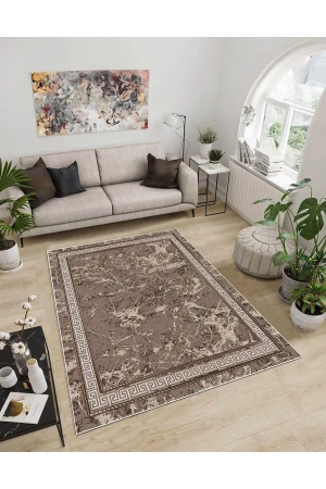 Dijidekor Işıltı Koleksiyonu Model62 Süngerli Dijital Baskılı Saçaksız Mutfak Halısı Yolluk