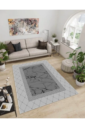 Dijidekor Işıltı Koleksiyonu Model63 Süngerli Dijital Baskılı Saçaksız Mutfak Halısı Yolluk