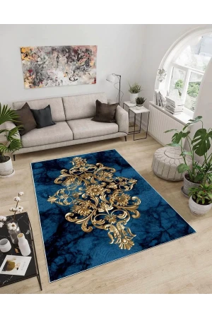 Dijidekor Işıltı Koleksiyonu Model65 Süngerli Dijital Baskılı Saçaksız Mutfak Halısı Yolluk