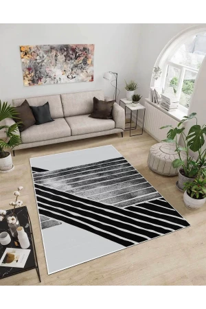 Dijidekor Işıltı Koleksiyonu Model70 Süngerli Dijital Baskılı Saçaksız Mutfak Halısı Yolluk