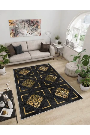 Dijidekor Işıltı Koleksiyonu Model71 Süngerli Dijital Baskılı Saçaksız Mutfak Halısı Yolluk