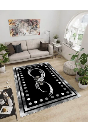 Dijidekor Işıltı Koleksiyonu Model74 Süngerli Dijital Baskılı Saçaksız Mutfak Halısı Yolluk