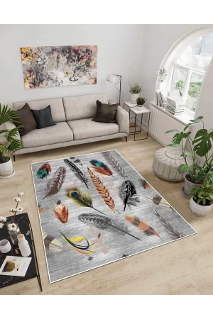 Dijidekor Işıltı Koleksiyonu Model76 Süngerli Dijital Baskılı Saçaksız Mutfak Halısı Yolluk