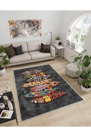 Dijidekor Işıltı Koleksiyonu Model79 Süngerli Dijital Baskılı Saçaksız Mutfak Halısı Yolluk