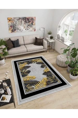 Dijidekor Işıltı Koleksiyonu Model80 Süngerli Dijital Baskılı Saçaksız Mutfak Halısı Yolluk