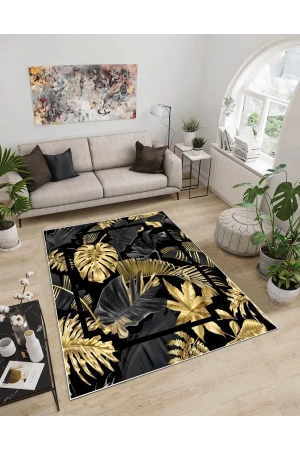 Dijidekor Işıltı Koleksiyonu Model82 Süngerli Dijital Baskılı Saçaksız Mutfak Halısı Yolluk