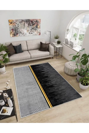 Dijidekor Işıltı Koleksiyonu Model83 Süngerli Dijital Baskılı Saçaksız Mutfak Halısı Yolluk