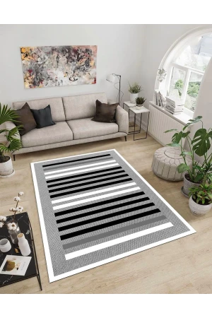 Dijidekor Işıltı Koleksiyonu Model89 Süngerli Dijital Baskılı Saçaksız Mutfak Halısı Yolluk