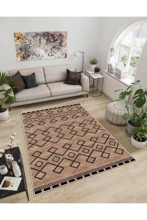 Dijidekor Işıltı Koleksiyonu Model91 Süngerli Dijital Baskılı Saçaksız Mutfak Halısı Yolluk