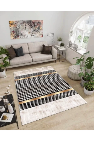 Dijidekor Işıltı Koleksiyonu Model92 Süngerli Dijital Baskılı Saçaksız Mutfak Halısı Yolluk