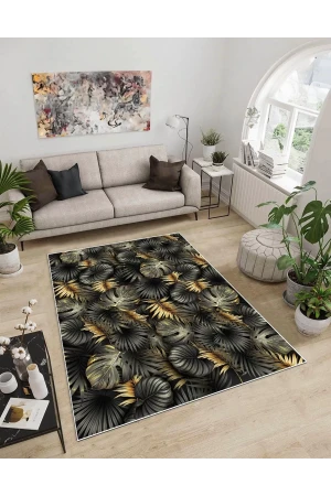 Dijidekor Işıltı Koleksiyonu Model93 Süngerli Dijital Baskılı Saçaksız Mutfak Halısı Yolluk