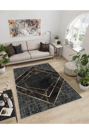 Dijidekor Işıltı Koleksiyonu Model94 Süngerli Dijital Baskılı Saçaksız Mutfak Halısı Yolluk