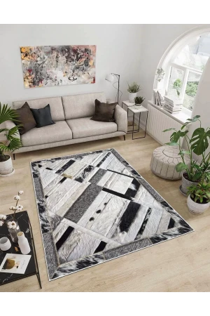 Dijidekor Işıltı Koleksiyonu Model98 Süngerli Dijital Baskılı Saçaksız Mutfak Halısı Yolluk