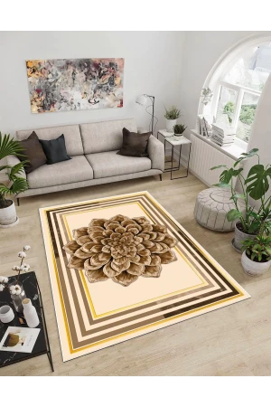 Dijidekor Işıltı Koleksiyonu Model99 Süngerli Dijital Baskılı Saçaksız Mutfak Halısı Yolluk