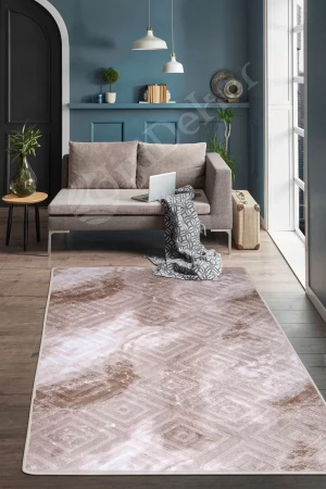Halı Devetüyü Cool Karo Yıkanabilir Kesme Ince Yolluk Kilim Salon Halısı Modelleri