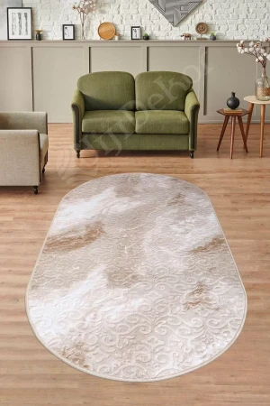 Halı Devetüyü Cool Yıkanabilir Saçaksız Oval Delüxe Yolluk Kilim Salon Halısı Modelleri