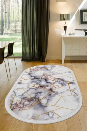 Halı Gold Kristal Yıkanabilir Saçaklı Oval Kesme Ince Yolluk Kilim Salon Halısı Modelleri